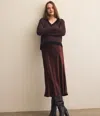 Michael Stars Leila Bias Midi Skirt In Brown