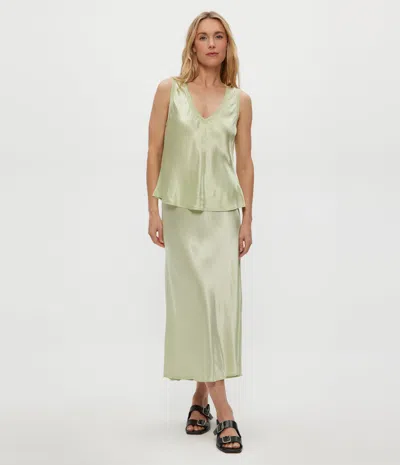 Michael Stars Leila Bias Midi Skirt In Green