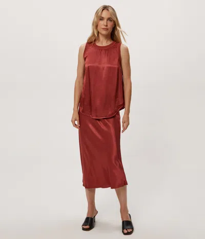 Michael Stars Leila Bias Midi Skirt In Green