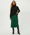 Michael Stars Leila Bias Midi Skirt In Green