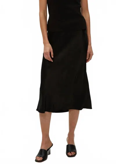 Michael Stars Leila Bias Midi Skirt In Black
