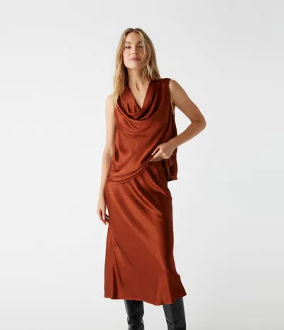 Michael Stars Leila Bias Midi Skirt In Lava