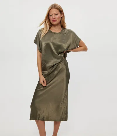 Michael Stars Leila Bias Midi Skirt In Olive