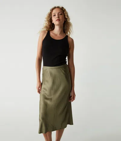 Michael Stars Leila Bias Midi Skirt In Salt Water