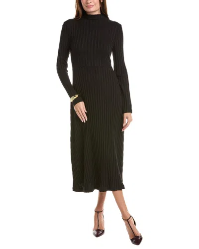 Michael Stars Lenox Mock Neck Midi Dress In Black