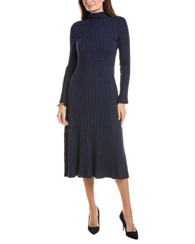 Michael Stars Lenox Mock Neck Midi Dress In Blue