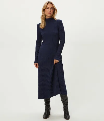Michael Stars Lenox Mock Neck Midi Dress In White