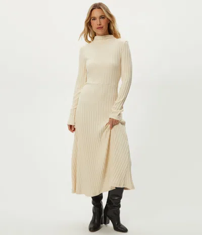 Michael Stars Lenox Mock Neck Midi Dress In White