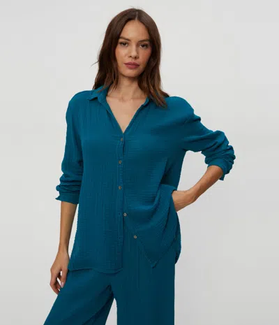 Michael Stars Leo Gauze Button Down Shirt