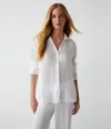 Michael Stars Leo Gauze Button Down Shirt In Bahama