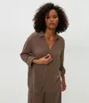 MICHAEL STARS LEO GAUZE BUTTON DOWN SHIRT