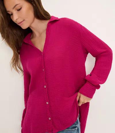 Michael Stars Leo Gauze Button Down Shirt In Jav