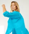 Michael Stars Leo Gauze Button Down Shirt In Tangerine