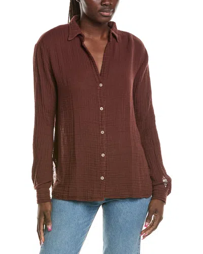 Michael Stars Leo Shirt In Brown