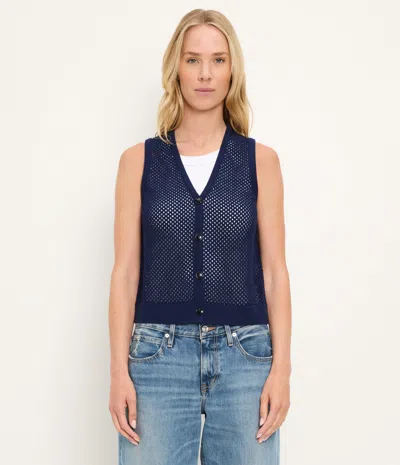 Michael Stars Leonie Mesh Stitch Vest In Red
