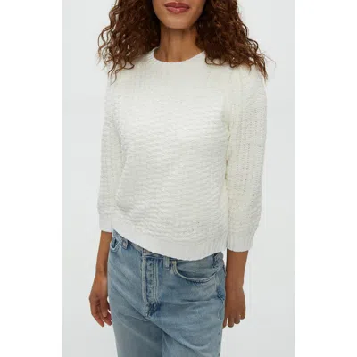 MICHAEL STARS MICHAEL STARS LEONORA TIPPED PUFF SLEEVE COTTON BLEND SWEATER