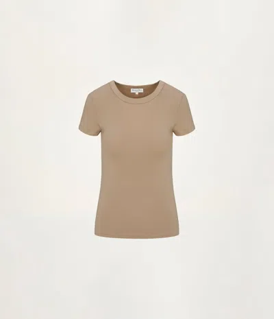 Michael Stars Lexy Tee In Brown