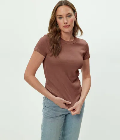 Michael Stars Lexy Tee In Brown