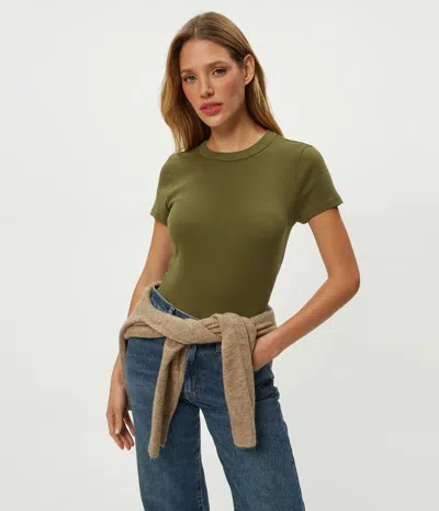 Michael Stars Lexy Tee In Burgundy