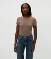 Michael Stars Lexy Tee In Cobblestone