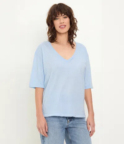 Michael Stars Liam V-neck Tee In Blue