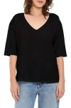 Michael Stars Liam V-neck T-shirt In Black