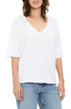 Michael Stars Liam V-neck T-shirt In White