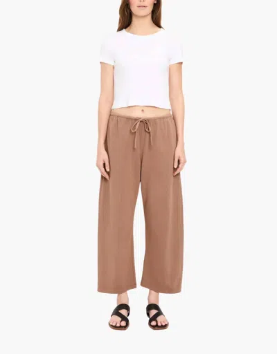 Michael Stars Liana Pull-on Barrel Pant In Quicksand In Brown