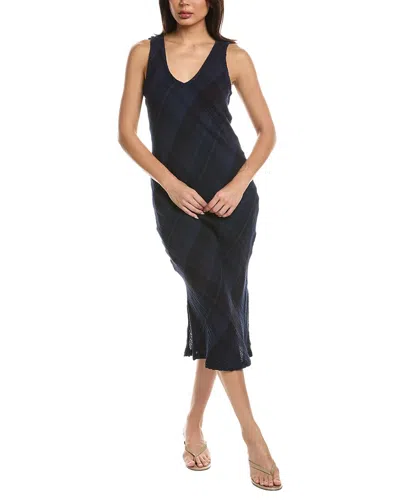 Michael Stars Libbie Bias Gauze Midi Dress In Black