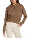 Michael Stars Libbie Crop Hoodie In Brown