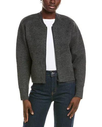 Michael Stars Lidia Cropped Bomber Jacket In Gray