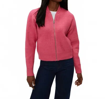 Michael Stars Lidia Cropped Bomber Jacket In Taffy In Pink