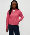 Michael Stars Lidia Cropped Bomber Jacket In Pink