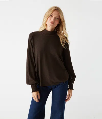 Michael Stars Lila Mock Neck Top In Java