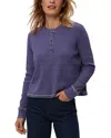 Michael Stars Lina Thermal Henley Tee In Moonlit