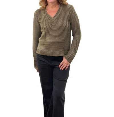 Michael Stars Linda Pullover Sweater In Olive In Green