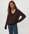 Michael Stars Linda Striped V-neck Pullover In Multi