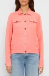 Michael Stars Jean Linen Jacket In Animal Print