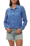 Michael Stars Linen Denim Jacket In Blue