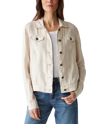 Michael Stars Linen Jacket In Wind Chime