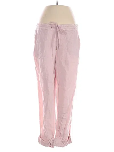 Pre-owned Michael Stars Linen Pants In Pink