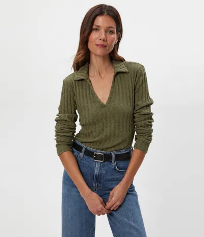 Michael Stars Liyah Collard Top In Green