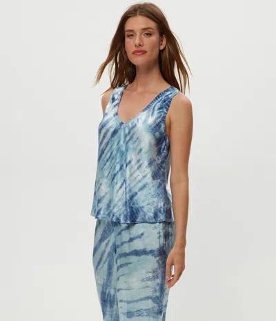 Michael Stars Liz Satin Double Dye Tank In Multi