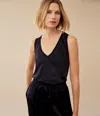 Michael Stars Liz Satin V-neck Tank
