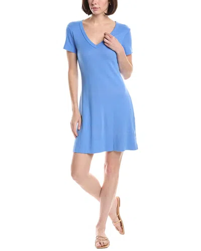 Michael Stars Liza Mini Swing Dress In Blue
