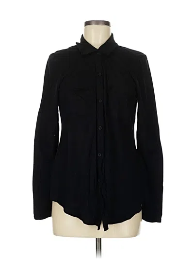 Pre-owned Michael Stars Long Sleeve Blouse In Black