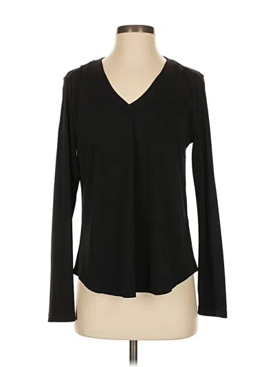 Pre-owned Michael Stars Long Sleeve Blouse In Black