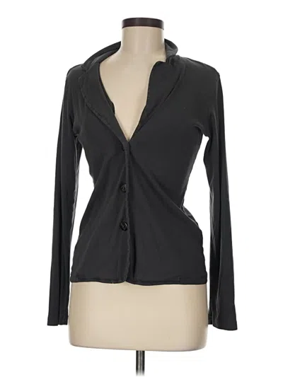 Pre-owned Michael Stars Long Sleeve Blouse In Black