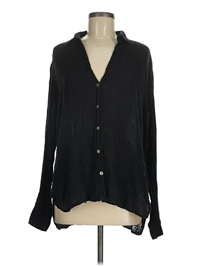 Pre-owned Michael Stars Long Sleeve Blouse In Black