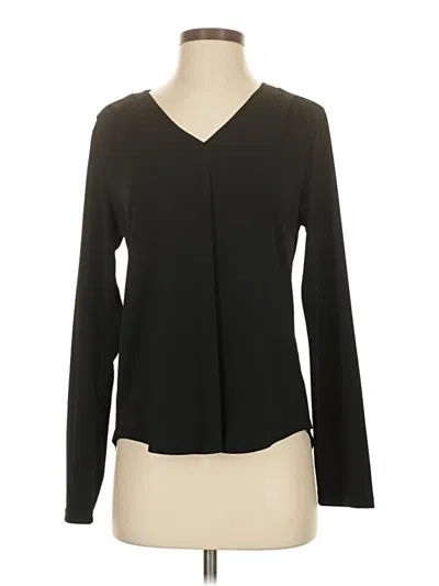 Pre-owned Michael Stars Long Sleeve Blouse In Black